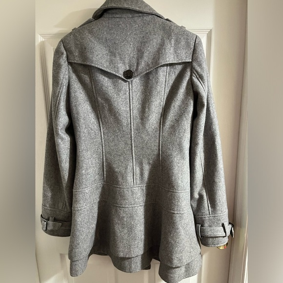 Guess Vintage Wool Gray Peacoat - Picture 2 of 16
